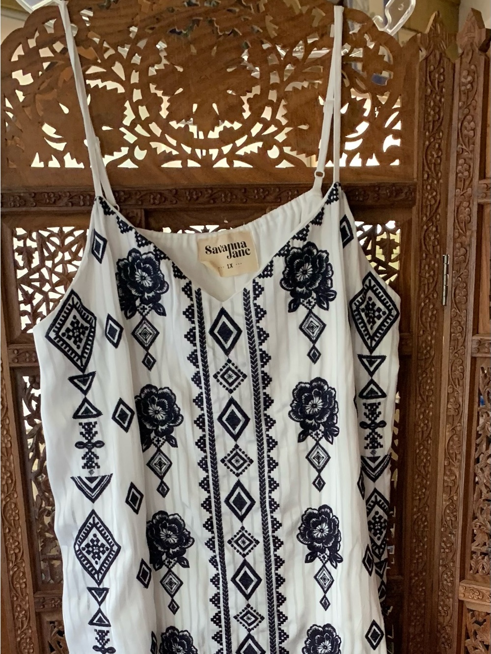 Savannah Jane Long embroidered dress